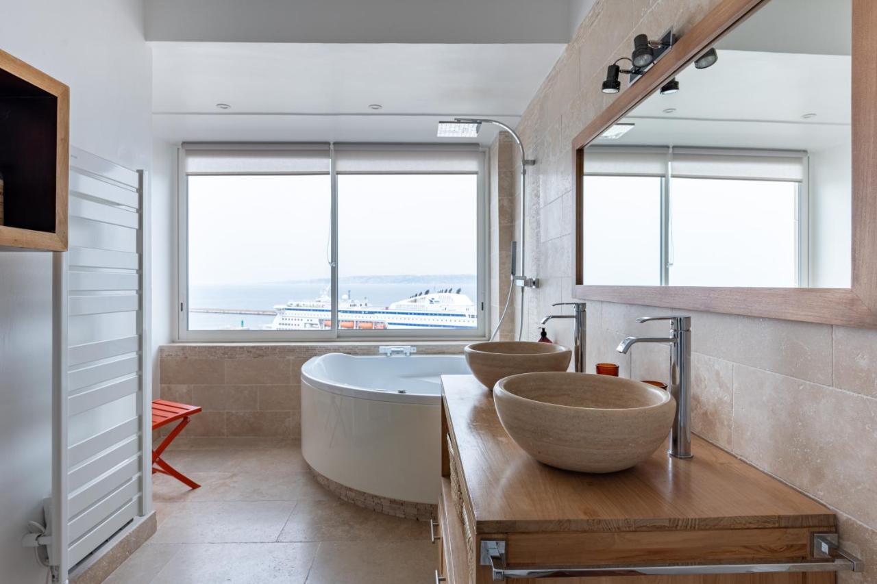 Blue Bay - Superbe Vue Sur Le Vieux Port Appartement Marseilles Buitenkant foto